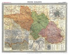 Historische Karte: Provinz SCHLESIEN im Deutschen Reich - um 1910 [gerollt] - Handtke, Friedrich