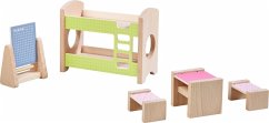 HABA 303836 - Little Friends, Puppenhaus-Möbel, Kinderzimmer für Geschwister, 5-teilig