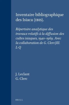 Inventaire Bibliographique Des Isiaca (Ibis) Cover Inventaire Bibliographique Des Isiaca (Ibis)