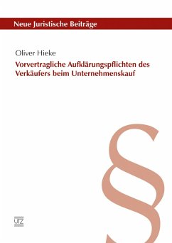 Cover Vorvertragliche Aufklärungspflichten des Verkäufers beim Unternehmenskauf (eBook, PDF)