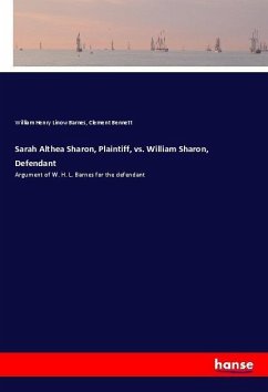 Sarah Althea Sharon, Plaintiff, vs. William Sharon, Defendant