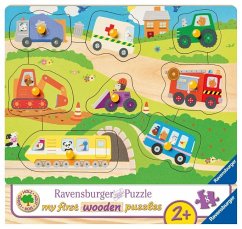 Cover Ravensburger 03684 - Lieblingsfahrzeuge, my first wooden puzzle, Greifpuzzle, 8 Teile