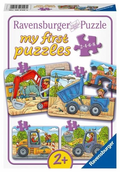 Ravensburger 06946 - my first puzzle, Meine liebsten Baustellenfahrzeuge, 2-4-6-8 Teile, Puzzle Ravensburger 06946 - my first puzzle, Meine liebsten Baustellenfahrzeuge, 2-4-6-8 Teile, Puzzle