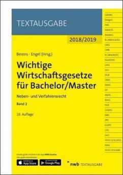 Wichtige Wirtschaftsgesetze für Bachelor / Master 2018/2019