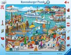 Ravensburger 06152 - Ein Tag am Hafen, Rahmenpuzzle, 24 Teile, Puzzle