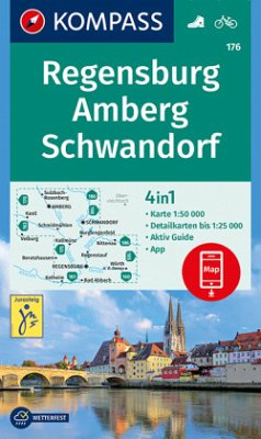 KOMPASS Wanderkarte Regensburg, Amberg, Schwandorf
