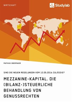 Mezzanine-Kapital. Die (bilanz-)steuerliche Behandlung von Genussrechten - Obermaier, Mathias