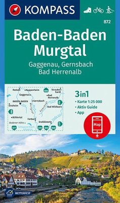KOMPASS Wanderkarte Baden-Baden, Murgtal, Gaggenau, Gernsbach, Bad Herrenalb