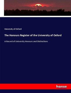 The Honours Register of the University of Oxford