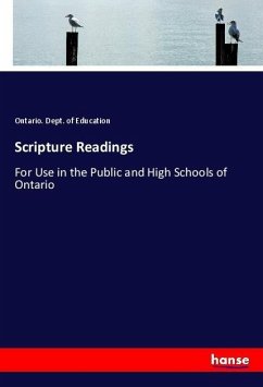 Scripture Readings - of Education, Ontario. Dept.