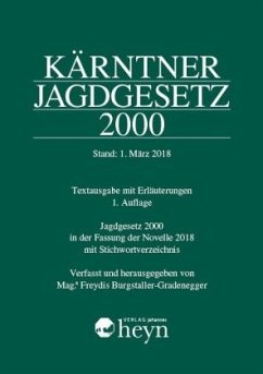Cover Kärntner Jagdgesetz 2000, Stand: 1. März 2018
