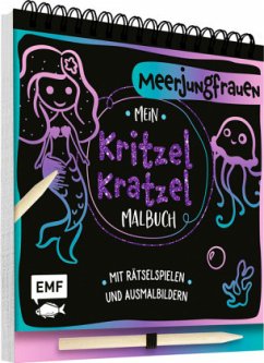 Cover Mein Kritzel-Kratzel-Malbuch - Meerjungfrauen, m. Holzstift