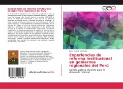 Experiencias de reforma institucional en gobiernos regionales del Perú