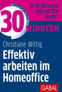 30 Minuten Effektiv arbeiten im Homeoffice - Wittig, Christiane