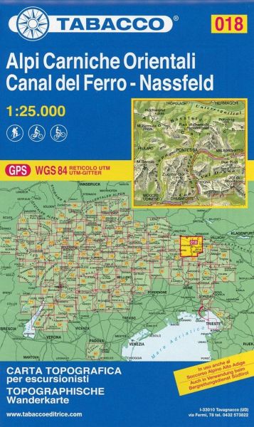 Tabacco topographische Wanderkarte Alpi Carniche Tabacco topographische Wanderkarte Alpi Carniche