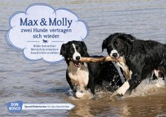 Max und Molly - zwei Hunde vertragen sich wieder. Kamishibai Bildkartenset. - Wieber, Monika