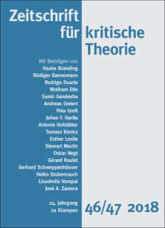 Zeitschrift für kritische Theorie - Branding, Hauke; Duarte, Rogdrigo; Ette, Wolfram; Gandesha, Samir; Greiert, Andreas; Groß, Pola; Hartle, Johan F.; Ho