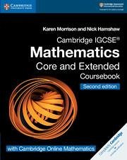 Cambridge Igcse(r) Mathematics Coursebook Core and Extended Second Edition with Cambridge Online Mathematics (2 Years) - Morrison, Karen; Hamshaw, Nick