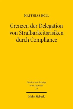 Cover Grenzen der Delegation von Strafbarkeitsrisiken durch Compliance (eBook, PDF)