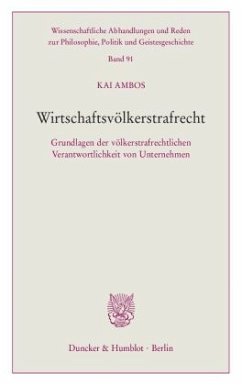Wirtschaftsvölkerstrafrecht - Ambos, Kai