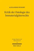 Kritik der Ontologie des Immaterialgüterrechts (eBook, PDF)