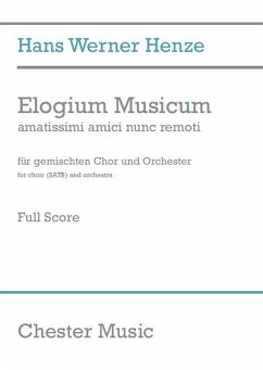 Elogium Musicum: Amatissimi Amici Nunc Remoti Satb Choir and Orchestra