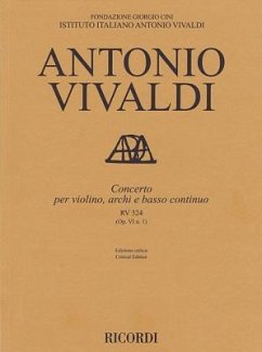 Concerto for Violin, Strings and Basso Continuo - Rv324, Op. 6 No. 1