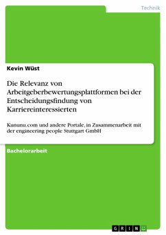 Die Relevanz von Arbeitgeberbewertungsplattformen bei der Entscheidungsfindung von Karriereinteressierten (eBook, PDF) - Wüst, Kevin