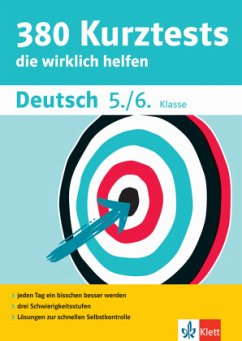 Cover Deutsch 5./6. Klasse / 380 Kurztests die wirklich helfen