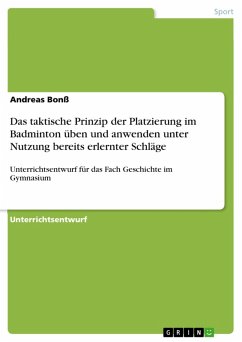 Das taktische Prinzip der Platzierung im Badminton üben und anwenden unter Nutzung bereits erlernter Schläge (eBook, PDF)