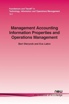 Management Accounting Information Properties and Operations Management - Dierynck, Bart; Labro, Eva