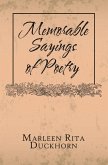Memorable Sayings of Poetry (eBook, ePUB) Memorable Sayings of Poetry (eBook, ePUB)