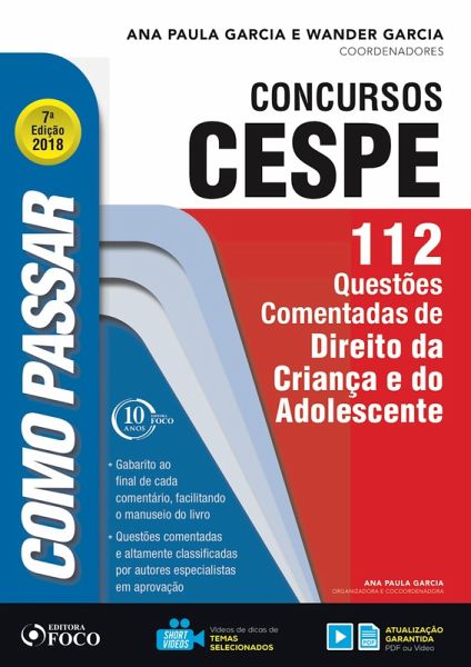 Como passar em concursos CESPE: direito da criança e do adolescente (eBook, ePUB) Como passar em concursos CESPE: direito da criança e do adolescente (eBook, ePUB)