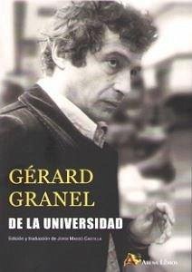 Cover DE LA UNIVERSIDAD