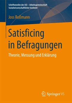 Satisficing in Befragungen (eBook, PDF) - Roßmann, Joss