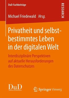 Cover Privatheit und selbstbestimmtes Leben in der digitalen Welt (eBook, PDF)