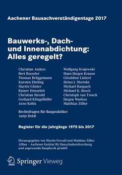 Aachener Bausachverständigentage 2017 (eBook, PDF)