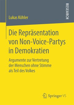 Die Repräsentation von Non-Voice-Partys in Demokratien (eBook, PDF) - Köhler, Lukas