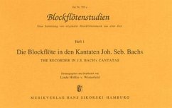 Cover Blockflötenstudien Band 1 Die Blockflöten in den Kantaten J.S. Bachs