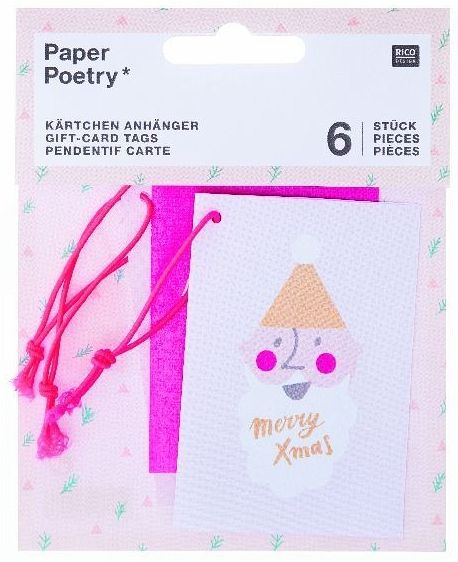 Kärtchenanhänger, Jolly Christmas, Pastell Kärtchenanhänger, Jolly Christmas, Pastell