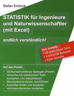 Statistik für Ingenieure und Naturwissenschaftler (mit Excel) - Einbock, Stefan