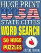 Huge Print USA State Cities Word Search - Bild 1