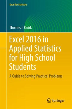 Excel 2016 in Applied Statistics for High School Students (eBook, PDF) - Quirk, Thomas J.