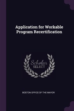 Application for Workable Program Recertification