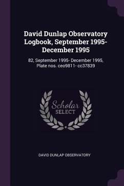 David Dunlap Observatory Logbook, September 1995- December 1995