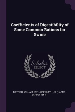 Coefficients of Digestibility of Some Common Rations for Swine - Dietrich, William; Grindley, H S
