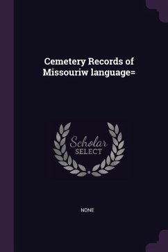 Cover Cemetery Records of Missouriw language=