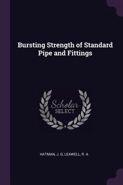 Bursting Strength of Standard Pipe and Fittings