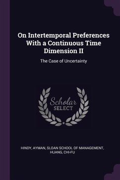On Intertemporal Preferences With a Continuous Time Dimension II: The Case of Uncertainty