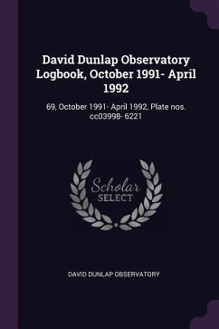 David Dunlap Observatory Logbook, October 1991- April 1992